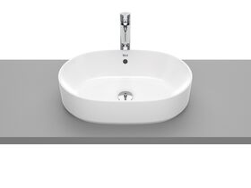Roca The Gap Round Above Counter Basin 550mm x 390mm With Overflow White