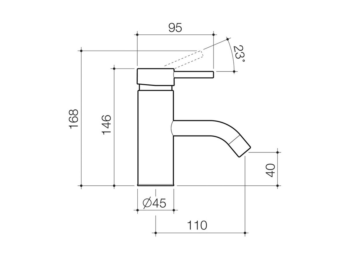 Caroma Liano Nexus Basin Mixer Tap Black (6 Star) from Reece