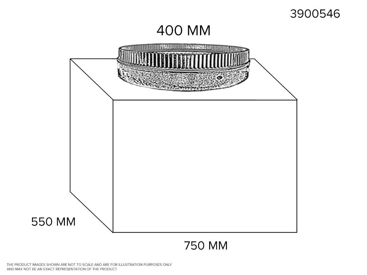 Return Air Box - 550mm x 750mm With 1 x 400mm Spigot from Reece