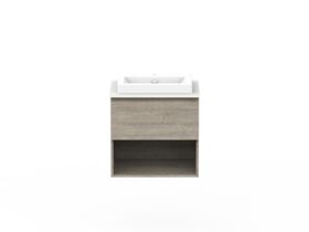 Posh Domaine Shelf All Drawer Wall Hung Vanity Unit