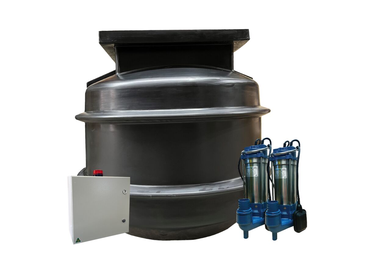 Mega Flow Reece QubeX 700 Q7D-EG15 Dual 1.5kW Grinder Pump Station from Reece