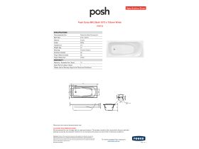 Specification Sheet - Posh Solus MK2 Bath 1675 x 755mm White