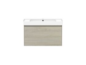 Roca Ona Vanity All Drawer Single Centre Bowl 800mm Light Oak