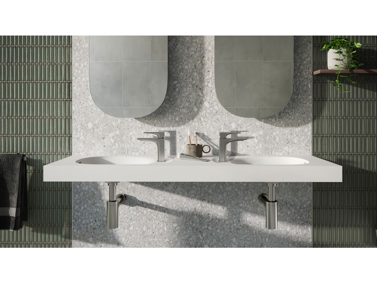 Milli Zato Basin Mixer Brushed Nickel