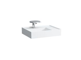 LAUFEN Kartell Wall / Counter Basin Left Hand Basin 1 Tap Hole 600x460 White