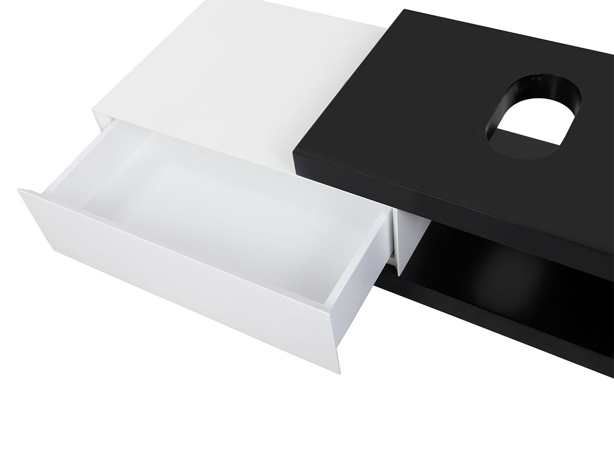 Mizu Bloc Wall Hung Vanity Unit No Basin 1200mm Black/ White