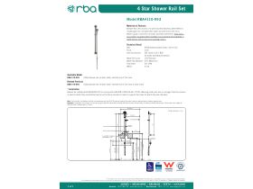 Specification Sheet - 900 Grab Rail Shower Handset with Hose and Slider (4 Star)