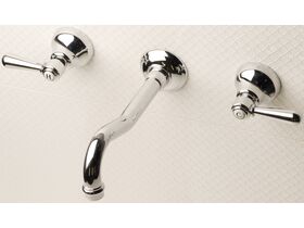 Classic Provincial Wall Basin Set Lever Chrome (4 Star)
