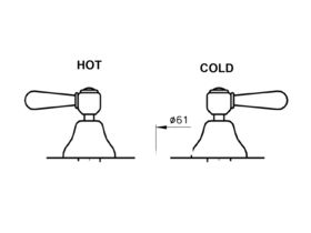 Classic Provincial Wall Basin Set 185mm Lever Chrome (4 Star)