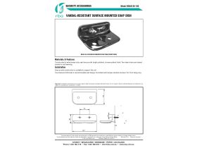 Specification Sheet - RBA Vandal Resistant Soap Dish Chrome