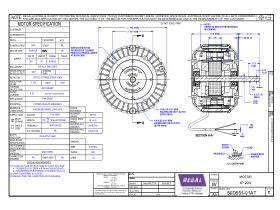 Technical Drawing - Fasco Fan Motor ACW 14W 50D551-01AT