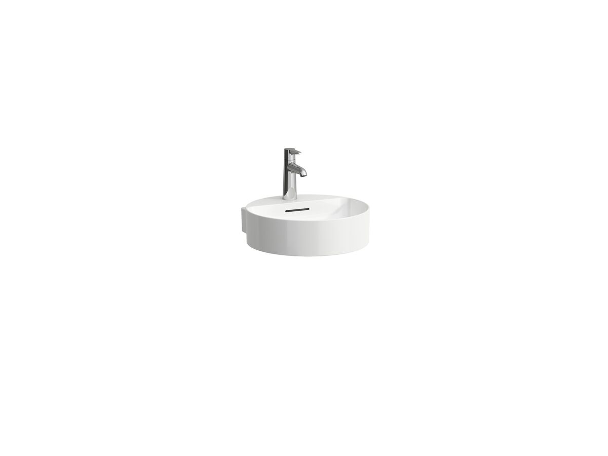 LAUFEN Val Wall/Counter Basin 1 Taphole with Over Flow 400x425