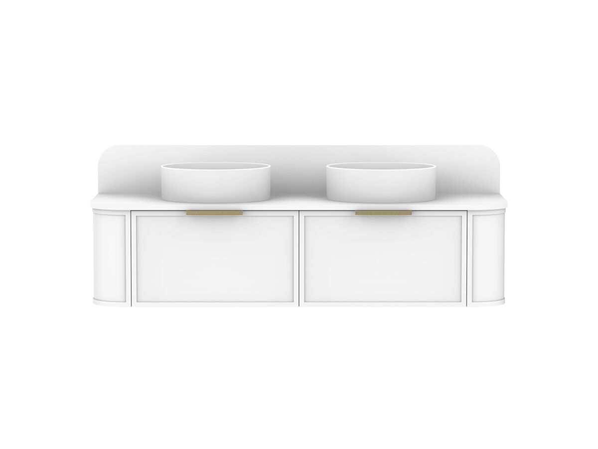 ADP Flo by Alisa & Lysandra All Drawer Vanity Unit Double Bowl 1500 Friday Quartz Top 2 Drawers (No Basin)