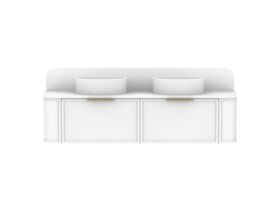 ADP Flo by Alisa & Lysandra All Drawer Vanity Unit Double Bowl 1500 Friday Quartz Top 2 Drawers (No Basin)