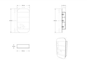 ADP Quinn by Alisa & Lysandra 1 Door Shave Cabinet 490 x 940LH