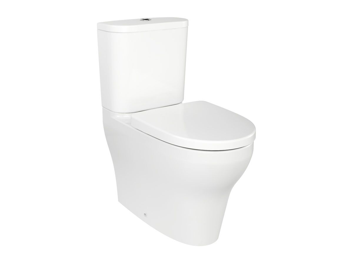 Porcher Cygnet Back to Wall Standard Overheight Back Inlet Toilet Suite with Soft Close Seat White/Chrome (4 Star)