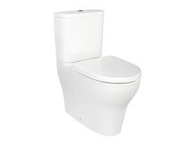 Porcher Cygnet Back to Wall Standard Overheight Back Inlet Toilet Suite with Soft Close Seat White/Chrome (4 Star)