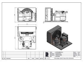 Technical Drawing - Tecumseh Condensing Unit R404a Cajt9513zmh-Fz No Receiver or Pressure Control