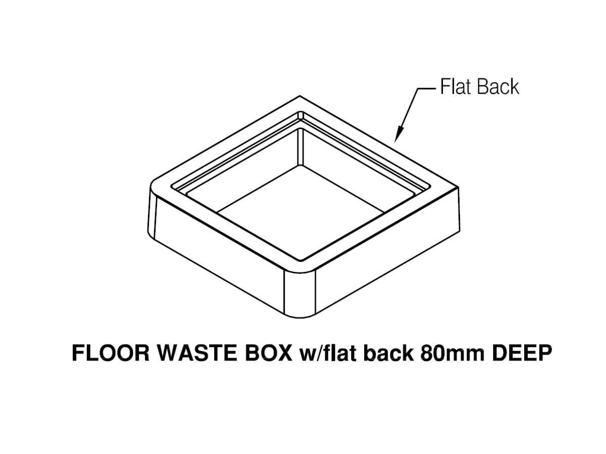 Concrete Floor Waste Box 75mm L/Grate