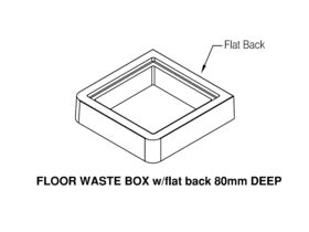 Concrete Floor Waste Box 75mm L/Grate
