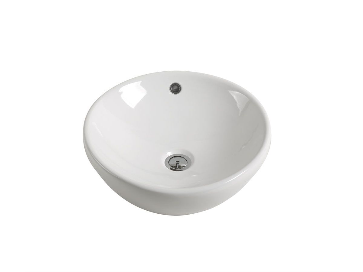 Mizu Drift Semi-Recessed Basin 430mm 0 Taphole White