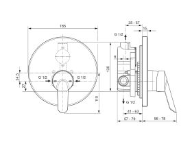 Armitage Shanks Piccolo Shower Mixer Chrome