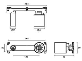 Technical Drawing - Milli Etch Wall Mixer Tap Set Inwall Body