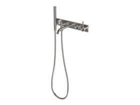 Hero - Milli Etch Bath Mixer Tap System with Hand Shower Brushed Gunmetal (3 Star)