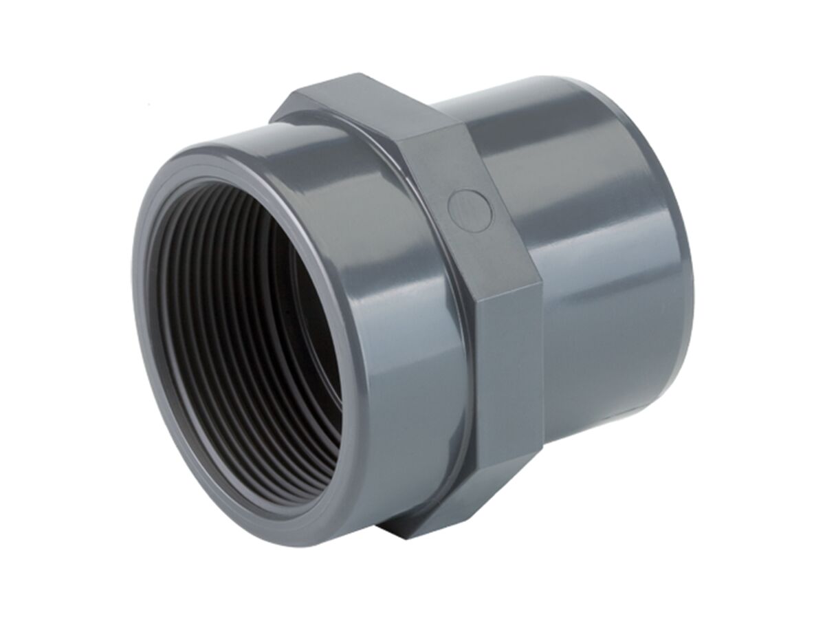 Schedule 80 PVCU Faucet Adaptor 100mm Plain Male x 100mm BSP Female