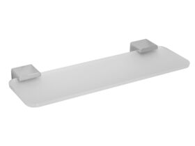 Enda Acrylic Shelf Frosted Glass Accessible Chrome 395mm