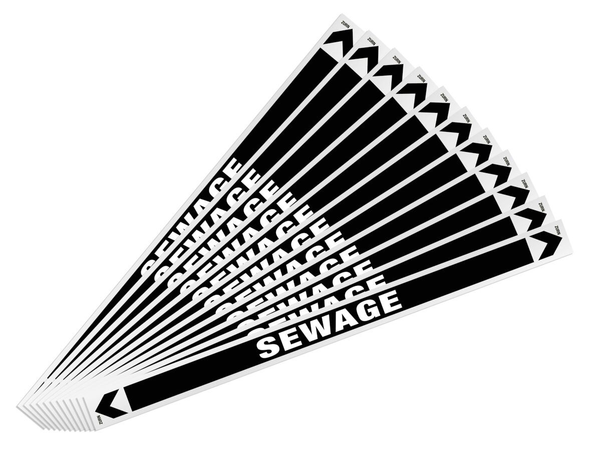 Pipe Marker Sewerage 400mm x 25mm (10)