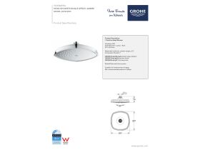 Technical Guide - GROHE Grandera 220mm Overhead Shower 1 Function Chrome