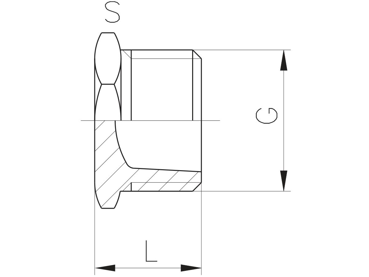 Schedule 80 PVCU Threaded Plug BSP Male Parallel 50mm from Reece