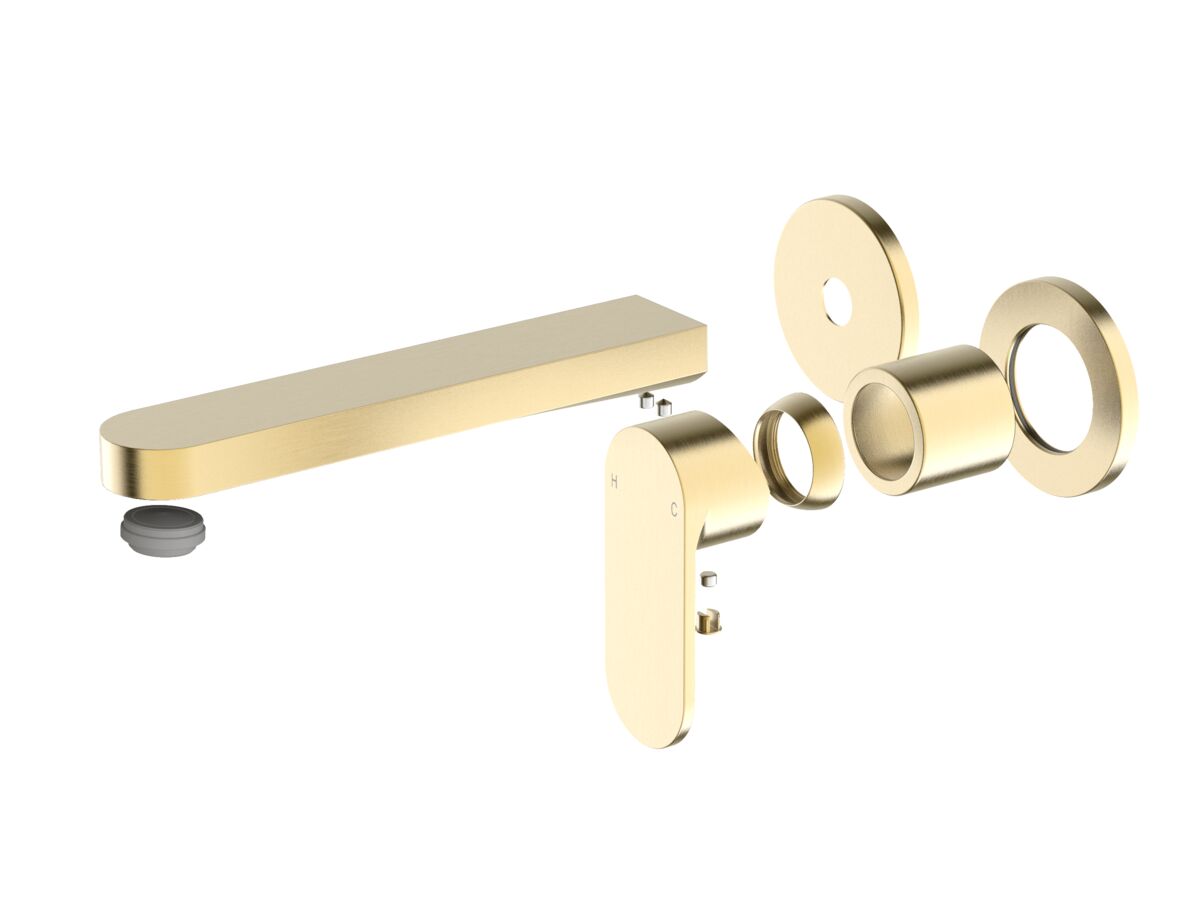 Hero - Mizu Soothe MK2 Wall Basin/Bath Mix 2Pc Trimset Brushed Brass (6 Star)