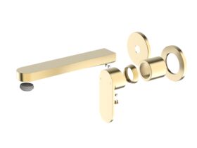 Hero - Mizu Soothe MK2 Wall Basin/Bath Mix 2Pc Trimset Brushed Brass (6 Star)