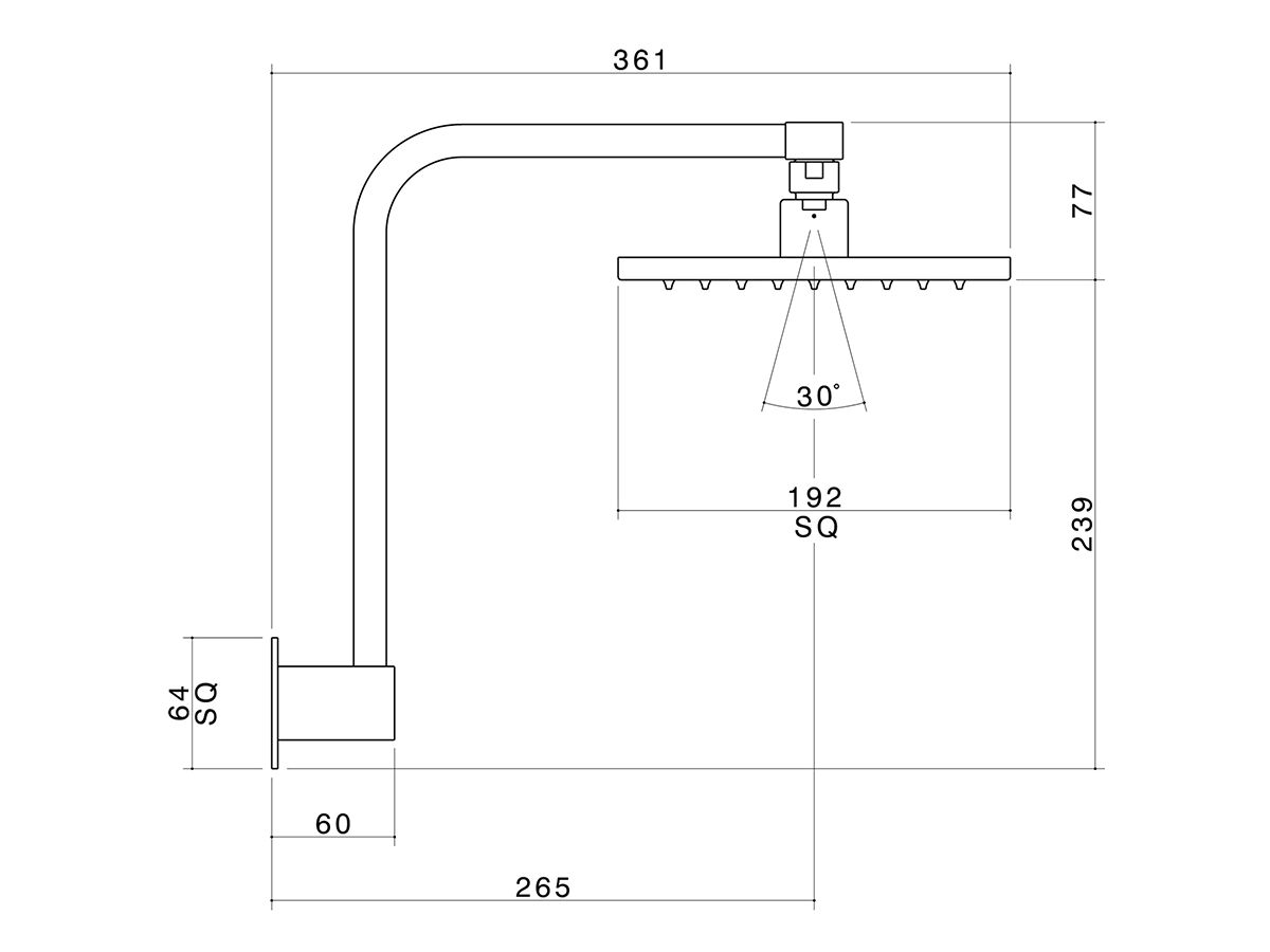 Caroma Fixed Shower Outlet