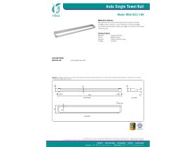 Specification Sheet - Enda Towel Rail 600mm Width Chrome