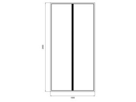 Custom Glass Framed Fixed Double Panel - Height 2000 x 1000. 6mm ULTRA ...