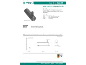 Specification Sheet - Enda 4 Robe Hook Stainless Steel