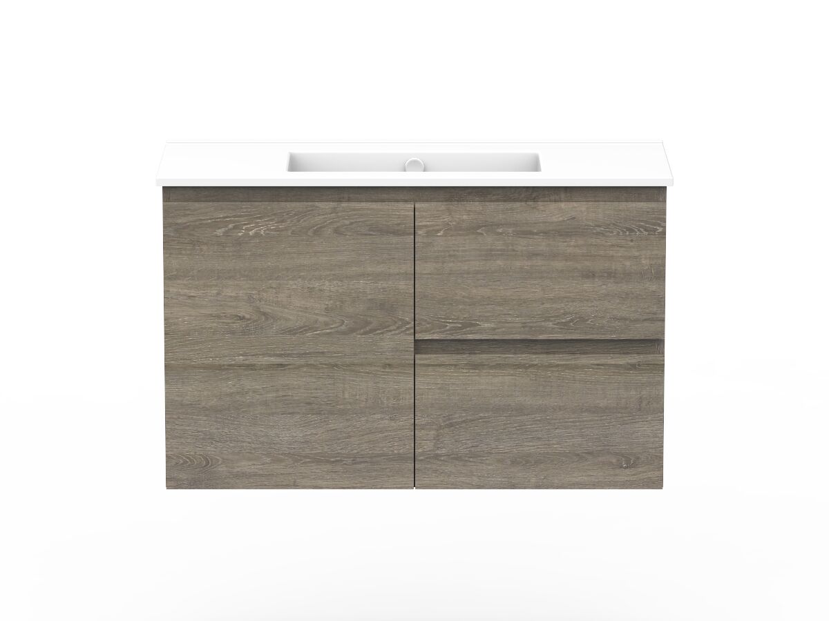 Posh Domaine Plus 900mm Ensuite Wall Hung Vanity Unit Ceramic Top from