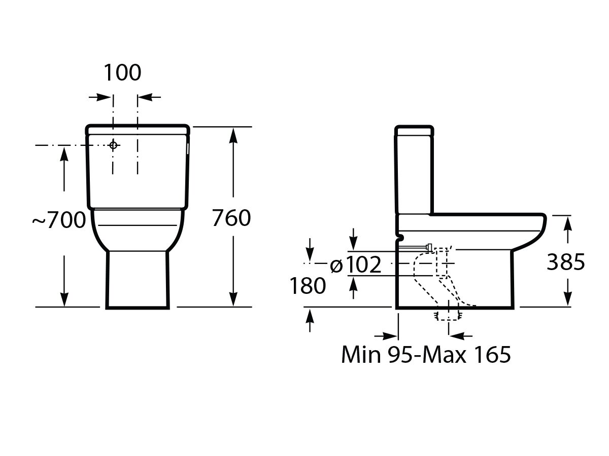 Dama Senso Compact Close Coupled Back To Wall Back Inlet Toilet Suite
