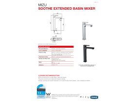 Technical Guide - Mizu Soothe Extended Basin Mixer Matte Black (4 Star)
