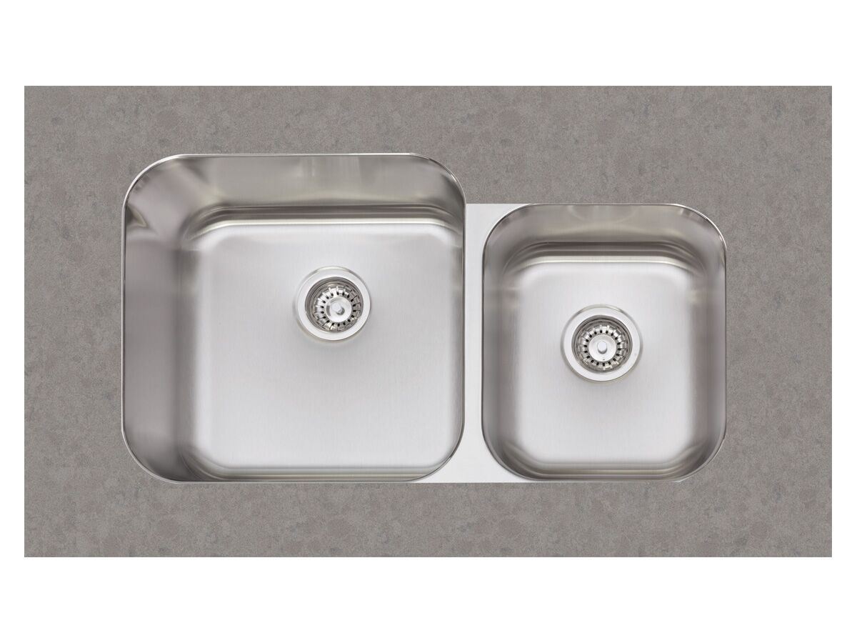 AFA Flow 1 3/4 Bowl Undermount Sink No Taphole 854mm Stainless Steel