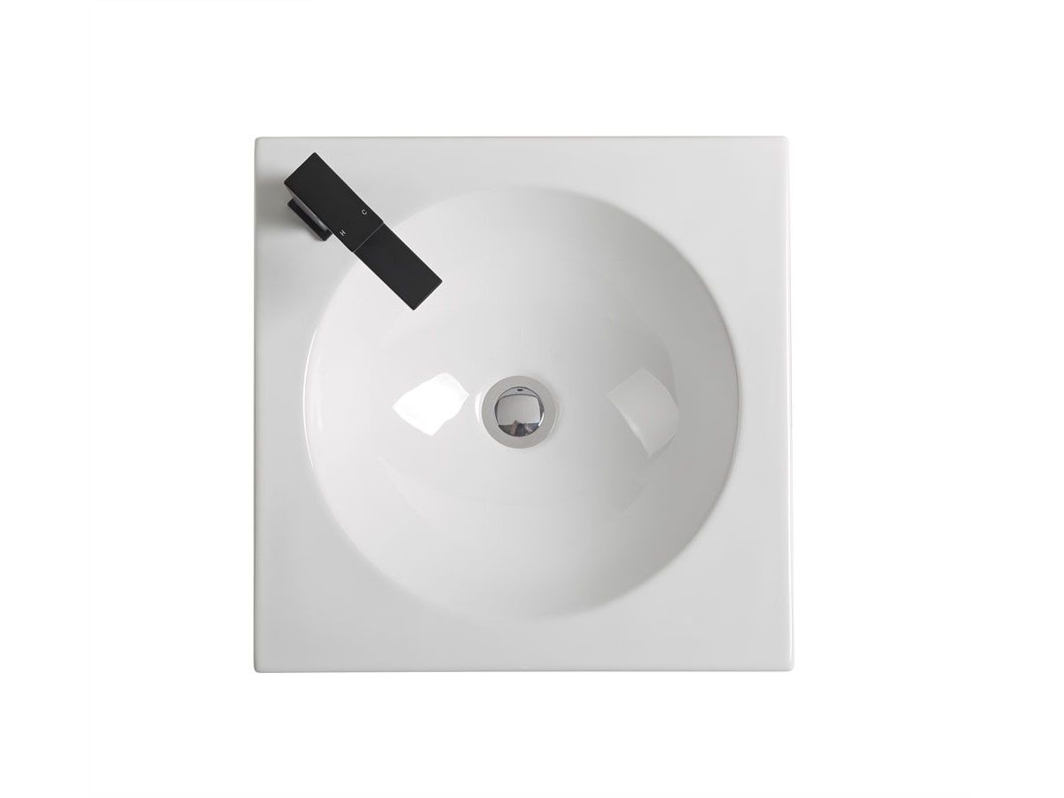 Kado Lux Square Semi inset Basin 1 Taphole White