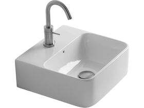 AXA Sheer Above Counter Basin 1 Taphole 450 x 350mm White