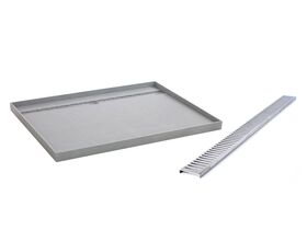 Posh Solus Tile Over Shower Tray with Rear Stainless Steel Standard Channel 1200mm x 900mm