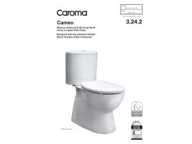 Caroma Cameo Close Coupled S Trap Bottom Inlet Toilet Suite Soft Close Seat White (4 Star)