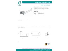 Specification Sheet - Aska Single Toilet Roll Holder 165mm Chrome