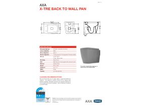 Technical Guide - AXA X-Tre Back to Wall Floor Pan with Soft Close Seat S&P Trap White (4 Star)
