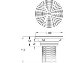 Floor Trap Combo Round Grate & Stainless Steel Strainer